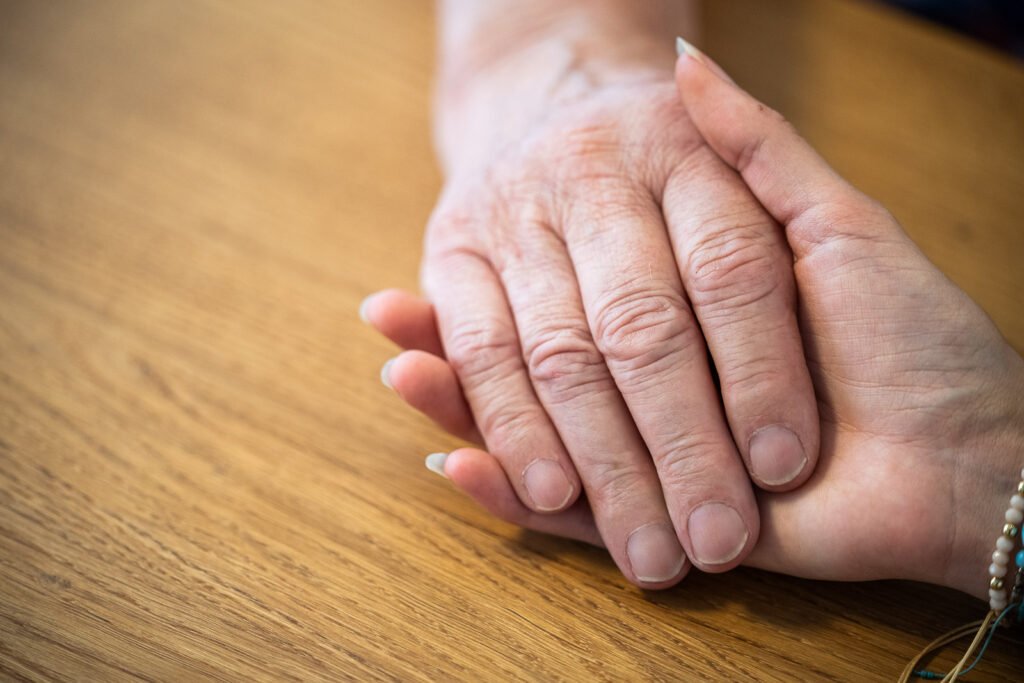 Detailansicht Hand in Hand